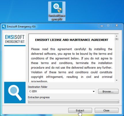 Programa Emsisoft Emergency Kit